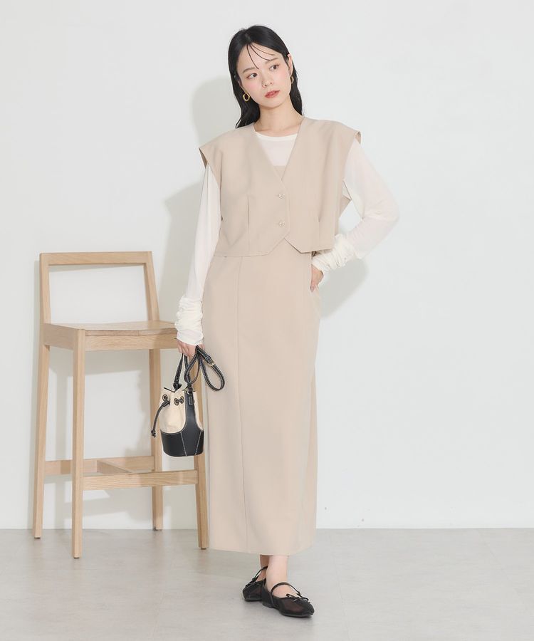 earth music&ecology「SET2点ベスト+キャミドレ」|ワンピース|Beige