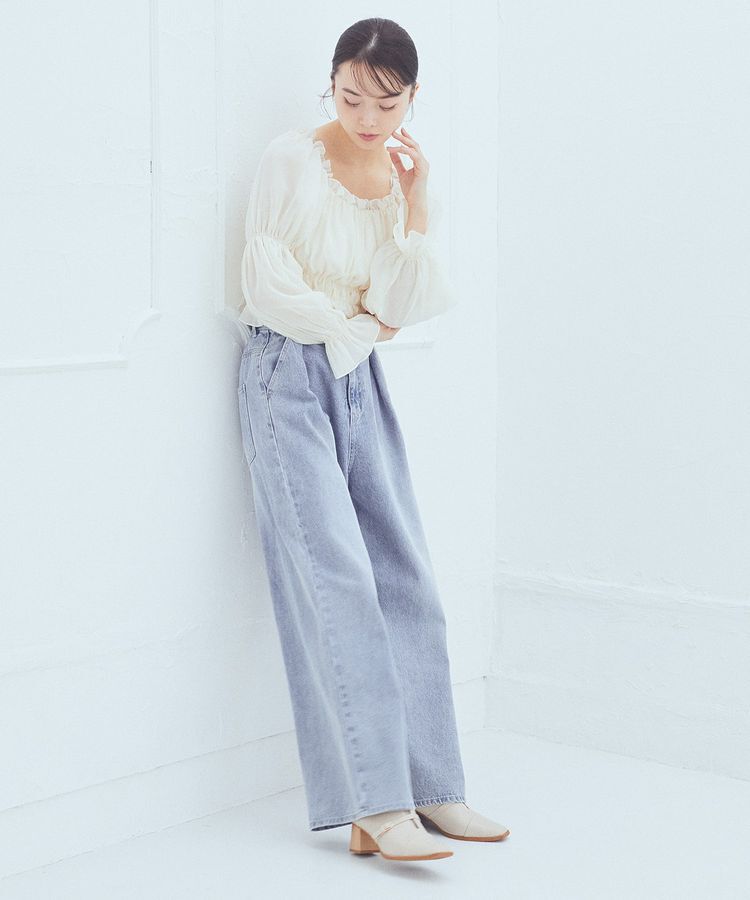 earth music&ecology「スクエアネックシャーリングショートブラウス」|シャツ・ブラウス|