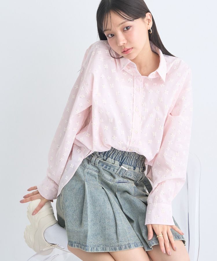 earth music&ecology「フラワーラバープリントシャツ」|シャツ・ブラウス|