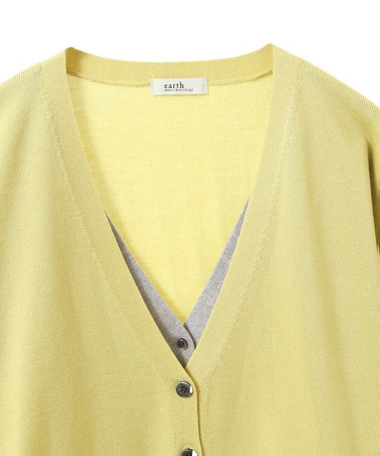 earth music&ecology「レイヤード風ニットカーディガン」|カーディガン|