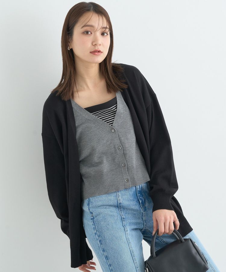 earth music&ecology「レイヤード風ニットカーディガン」|カーディガン|