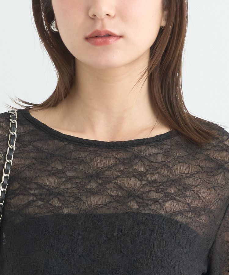 earth music&ecology「シアーレースプルオーバー」|Tシャツ・カットソー|