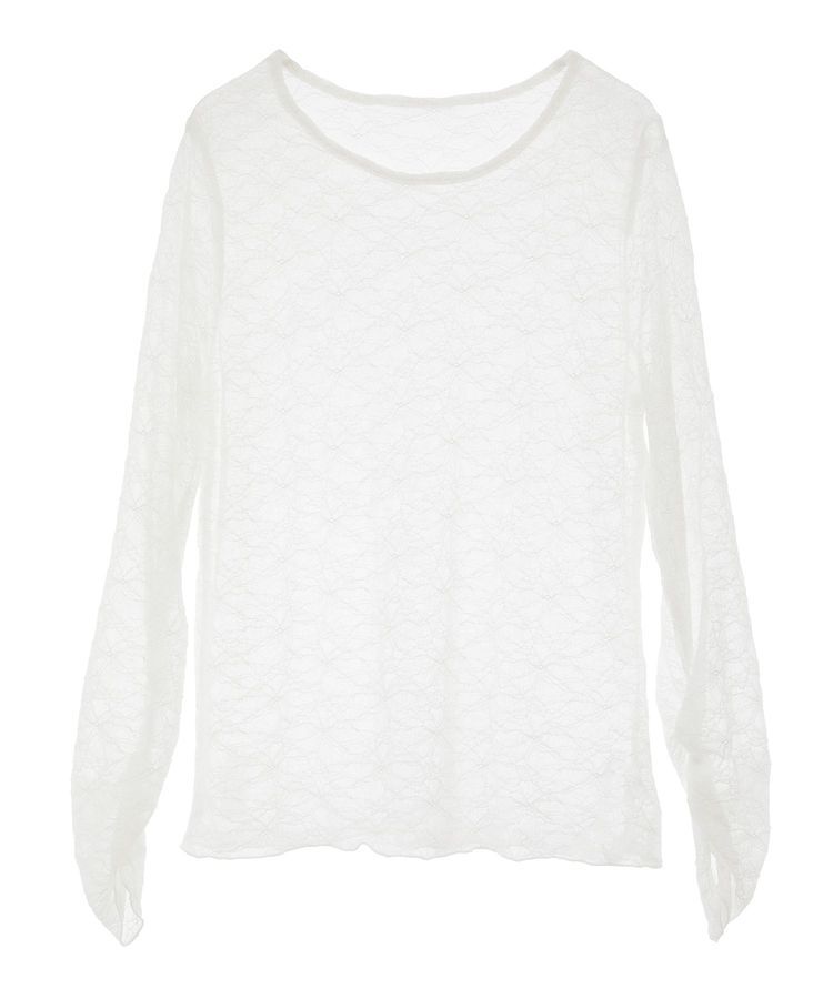 earth music&ecology「シアーレースプルオーバー」|Tシャツ・カットソー|