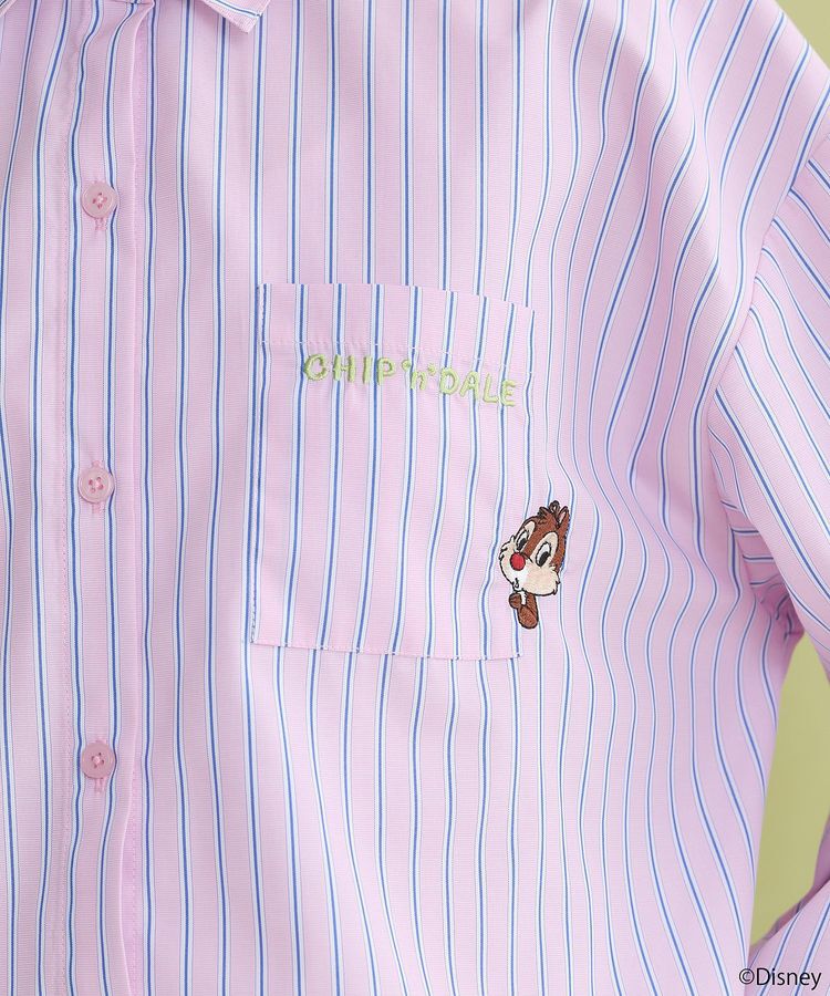 earth music&ecology「チップ&デール/ストライプシャツ」|シャツ・ブラウス|