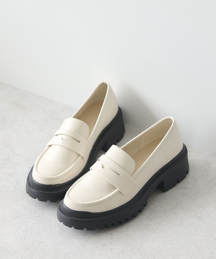 earth music&ecology「ORiental TRaffic 厚底ローファー」|ローファー|Ivory