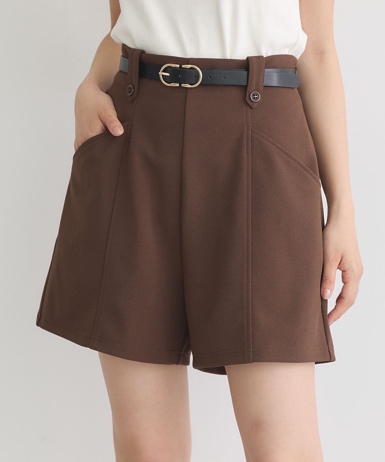 earth music&ecology「ベルト付きタブデザインショートパンツ」|その他|