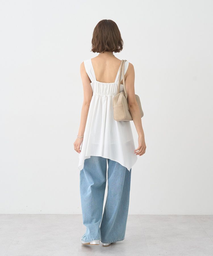 earth music&ecology「ワイドフリンジデニムパンツ」|デニム|