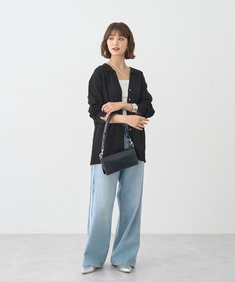 earth music&ecology「ワイドフリンジデニムパンツ」|デニム|