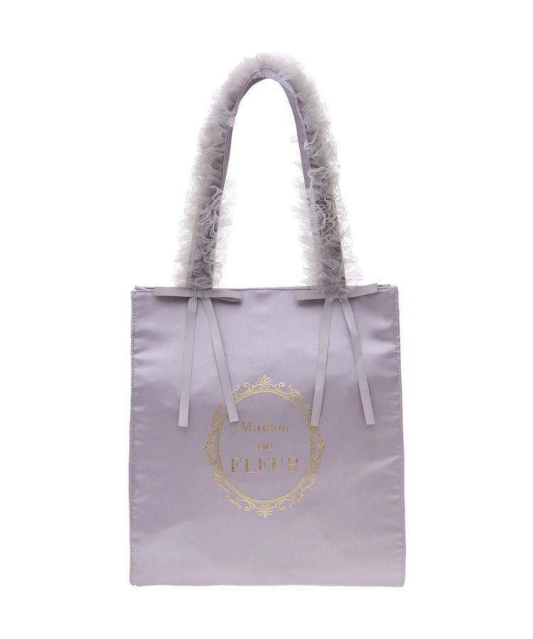 Maison de FLEUR「チュールフリルハンドルトートバッグ」|トートバッグ|