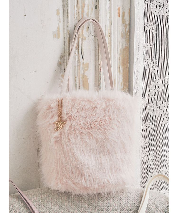 Maison de FLEUR「フェイクファーバッグ」|その他|ライトピンク