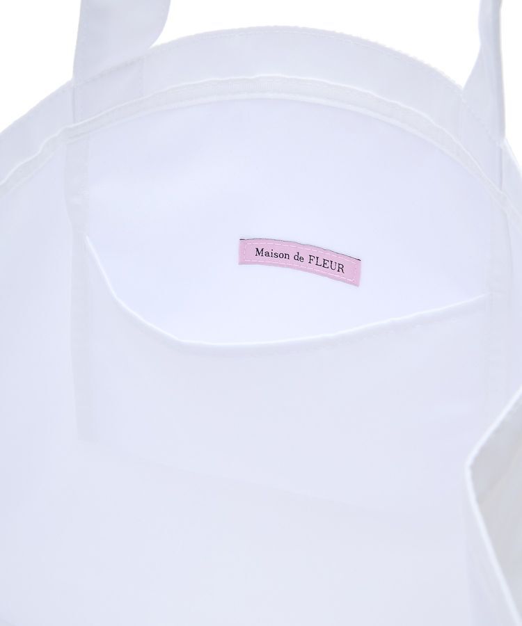 Maison de FLEUR「ブランドロゴ発泡プリントスクエアトート」|トートバッグ|