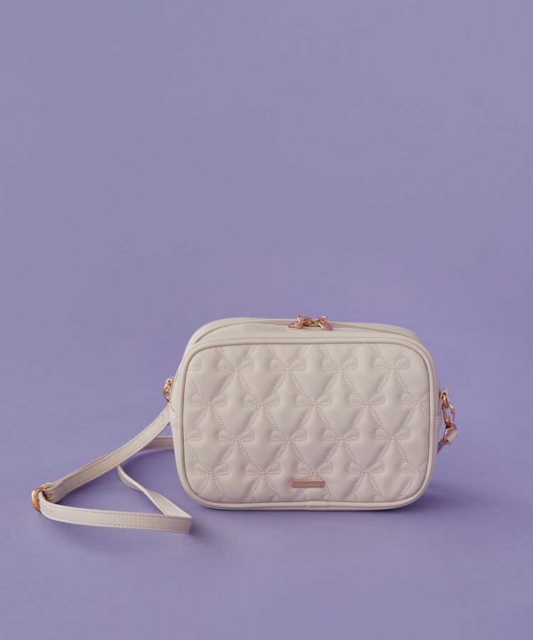 Maison de FLEUR「リボンキルティングスクエアポシェット」|ショルダー・メッセンジャー|