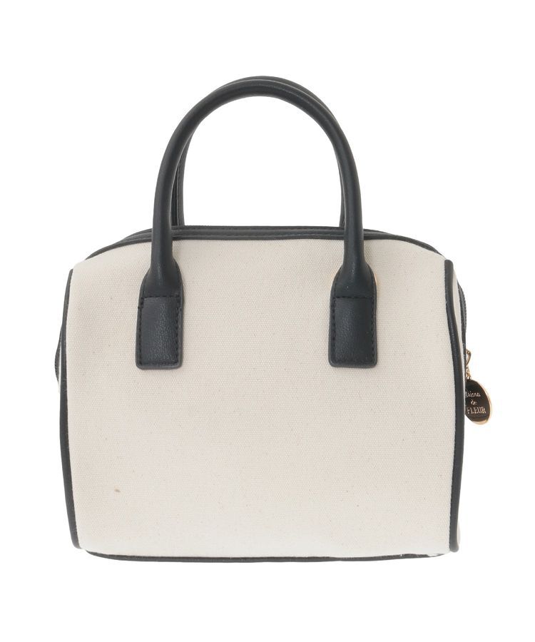 Maison de FLEUR「チャーム付きキャンバスボストンバッグ」|トートバッグ|