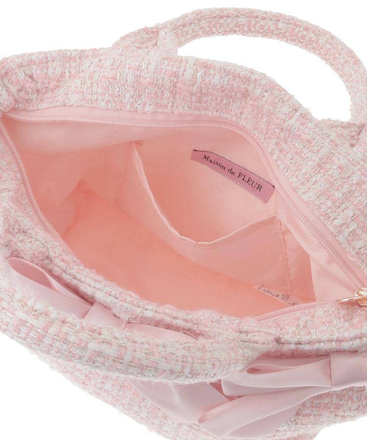 Maison de FLEUR「ピンクマニアボリュームリボン2WayトートSバッグ」|トートバッグ|