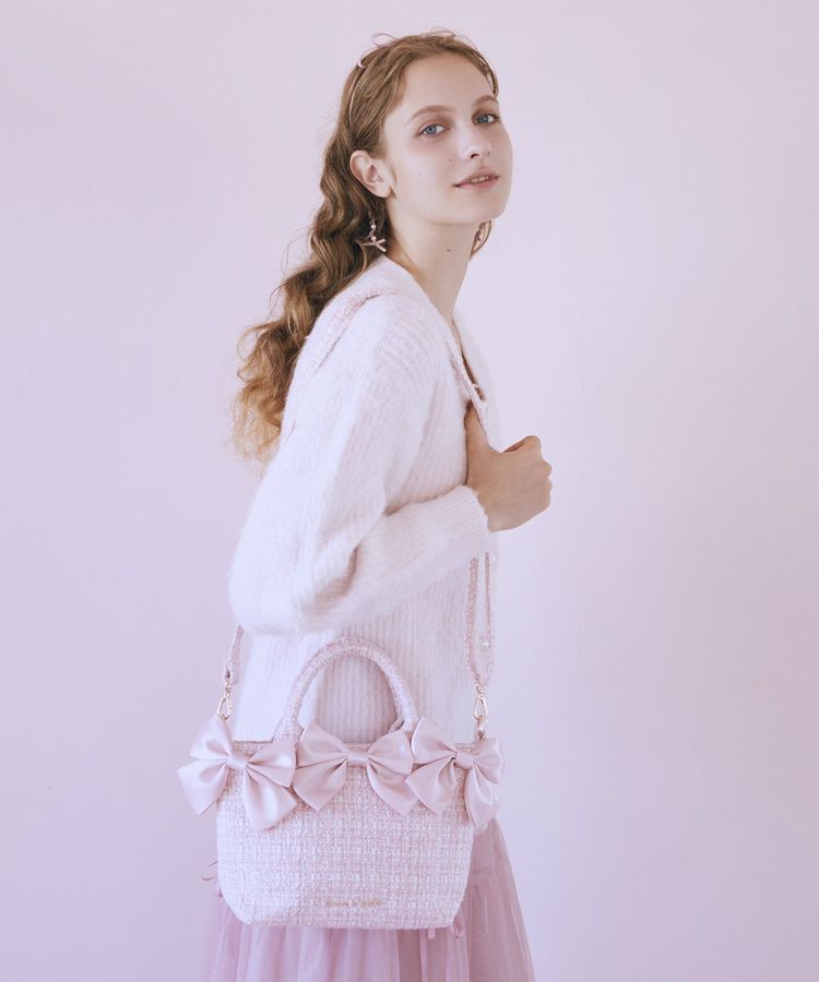 Maison de FLEUR「ピンクマニアボリュームリボン2WayトートSバッグ」|トートバッグ|