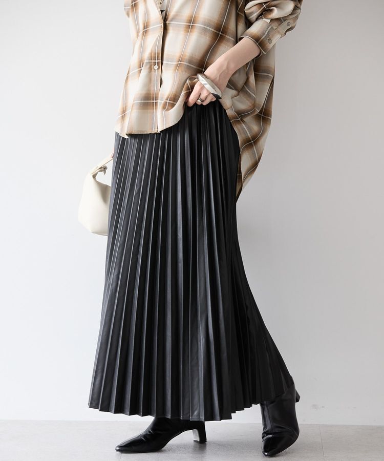 AMERICAN HOLIC「フェイクレザープリーツスカート」|スカート|