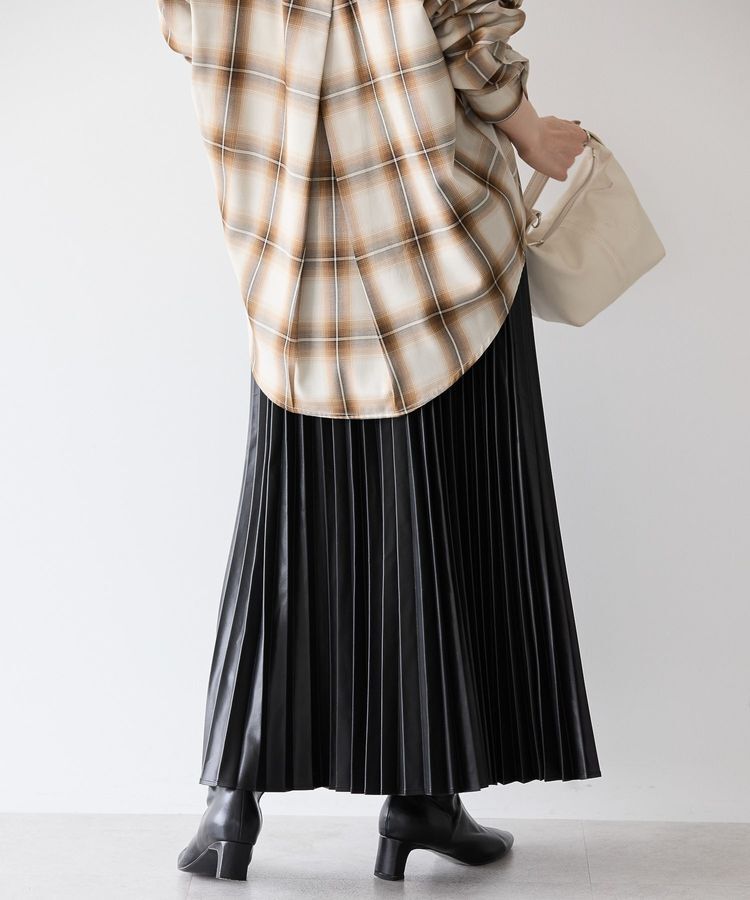 AMERICAN HOLIC「フェイクレザープリーツスカート」|スカート|