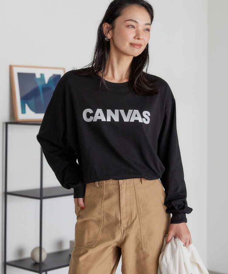 AMERICAN HOLIC「CANVASロゴカットプルオーバー」|Tシャツ・カットソー|Black