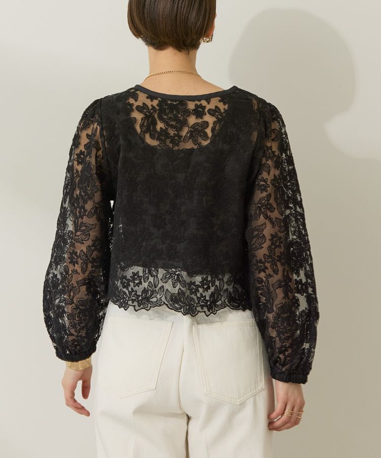 AMERICAN HOLIC「前後2WAYシアーレースブラウス」|シャツ・ブラウス|
