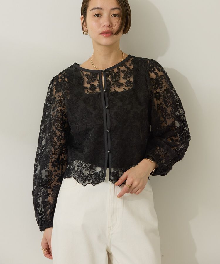 AMERICAN HOLIC「前後2WAYシアーレースブラウス」|シャツ・ブラウス|