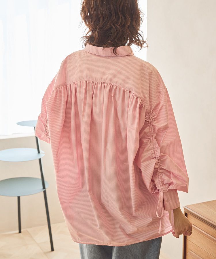 AMERICAN HOLIC「イージーケアバックギャザーリボンシャツ」|シャツ・ブラウス|