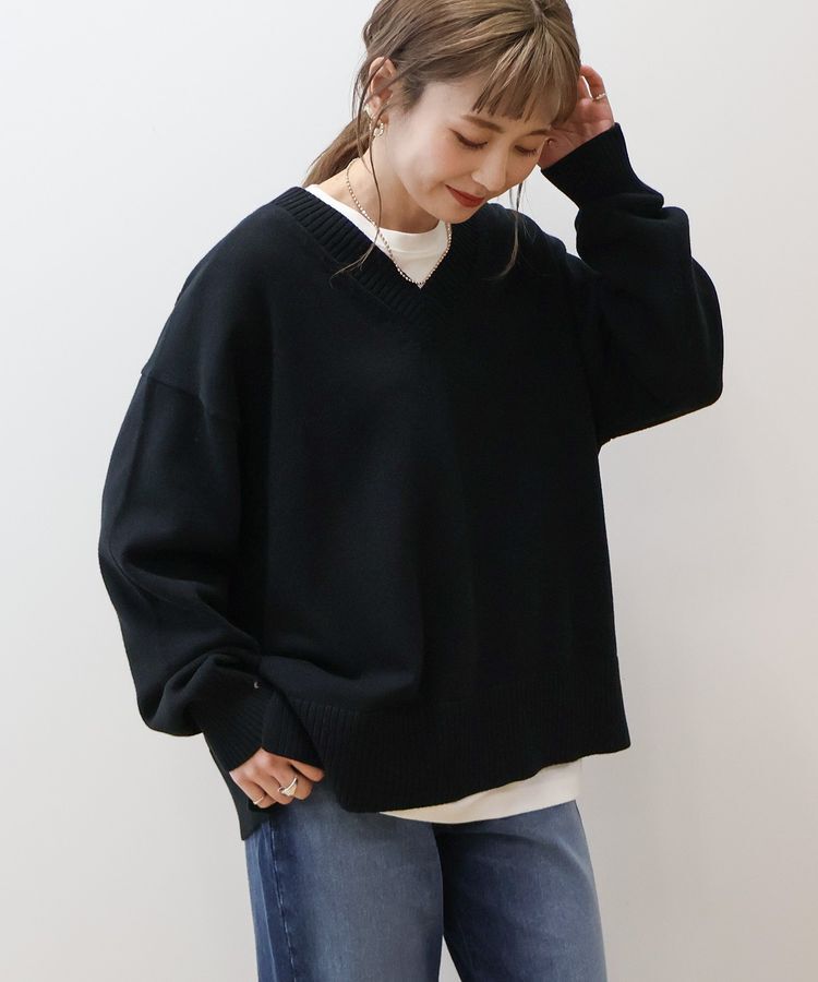 AMERICAN HOLIC「Vネックニットプルオーバー」|ニット・セーター|