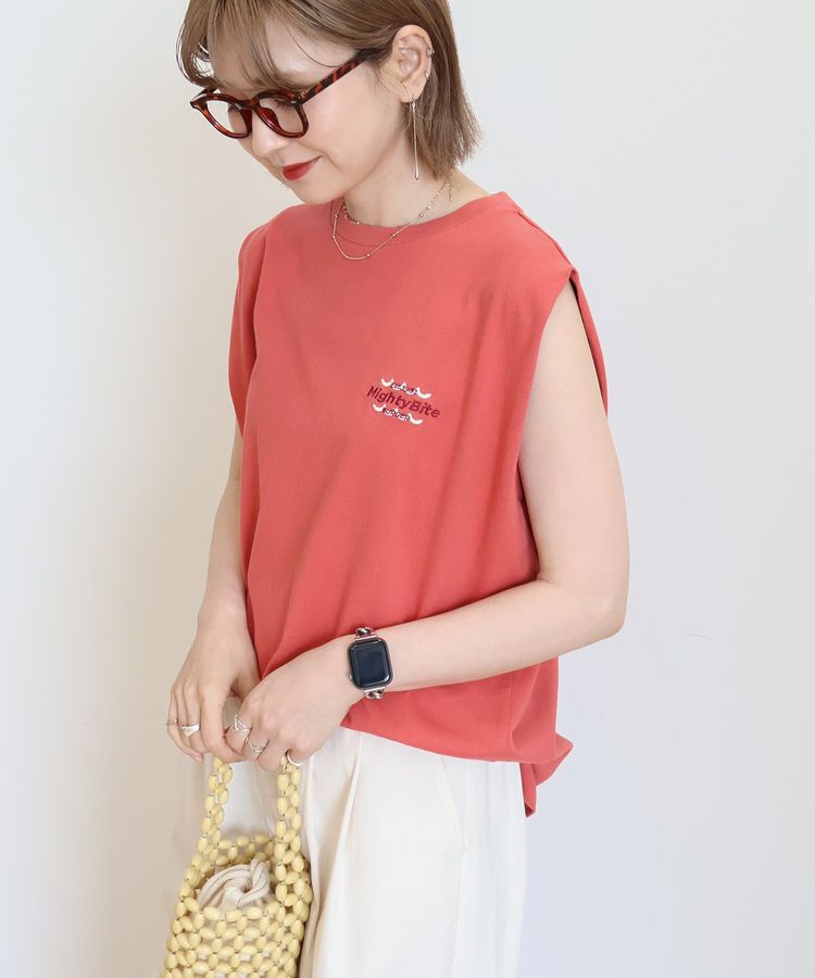 AMERICAN HOLIC「ロゴ刺繍ノースリーブプルオーバー」|Tシャツ・カットソー|