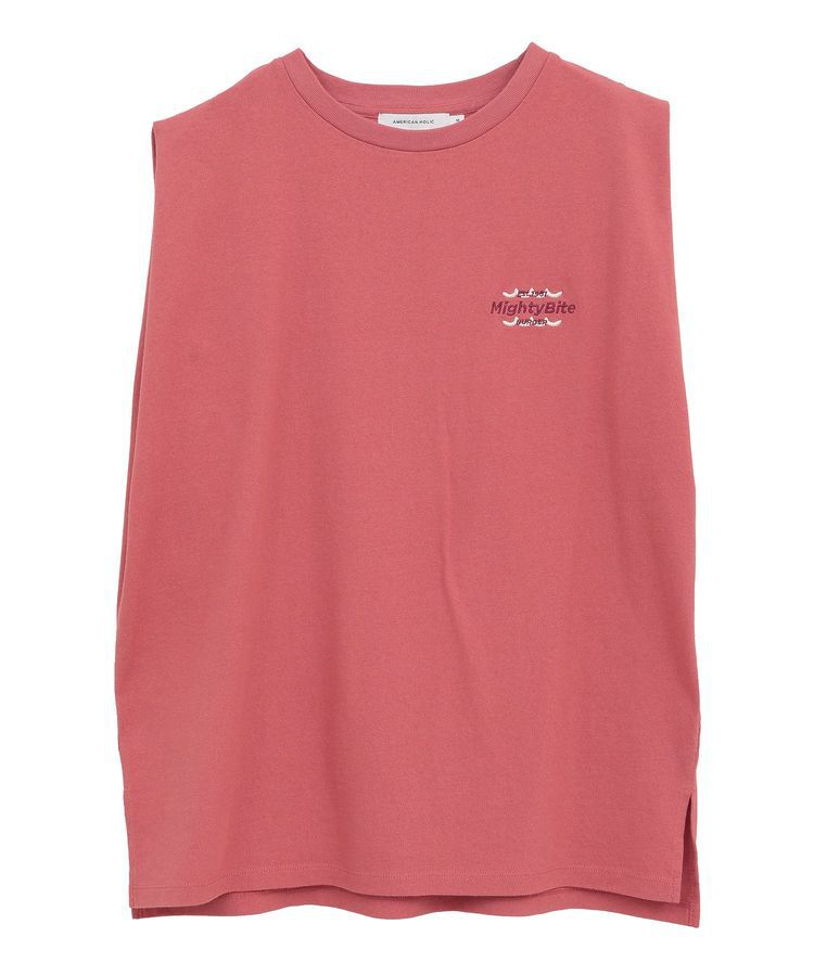 AMERICAN HOLIC「ロゴ刺繍ノースリーブプルオーバー」|Tシャツ・カットソー|