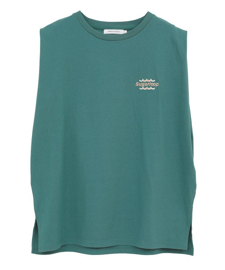 AMERICAN HOLIC「ロゴ刺繍ノースリーブプルオーバー」|Tシャツ・カットソー|