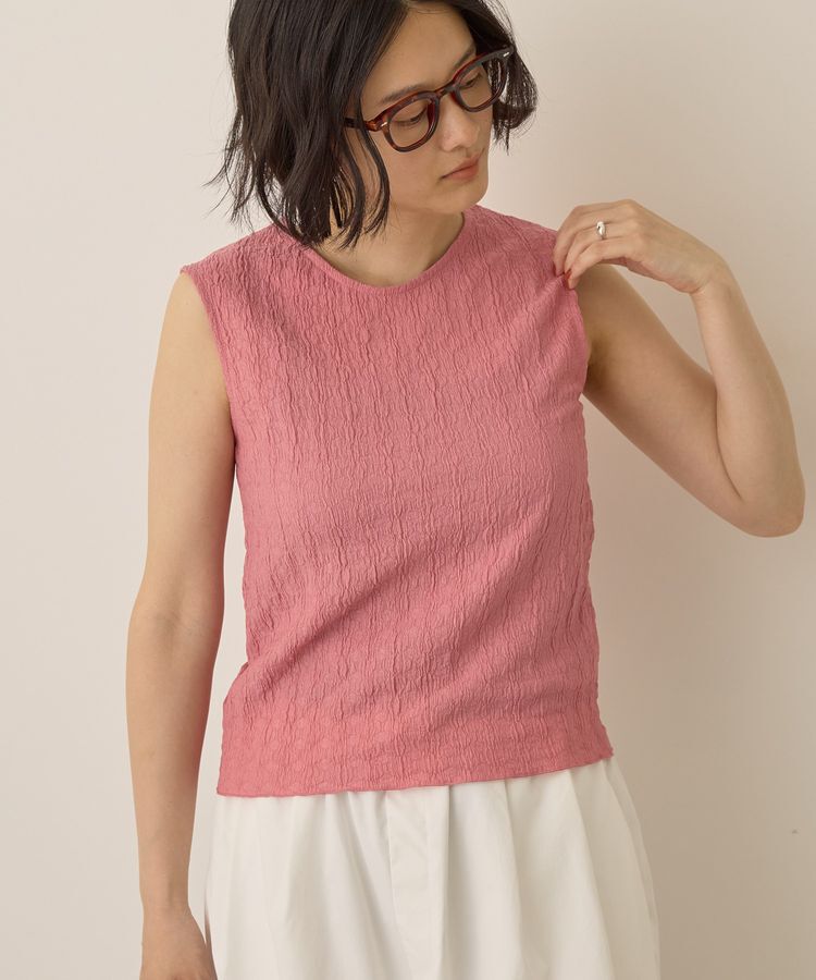 AMERICAN HOLIC「フクレジャガードノースリーブトップス」|Tシャツ・カットソー|