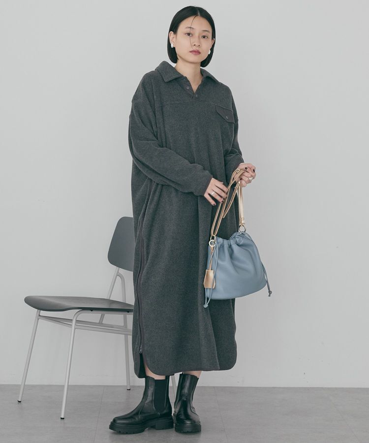 AMERICAN HOLIC「ハーフスナップフリースワンピース」|ワンピース|