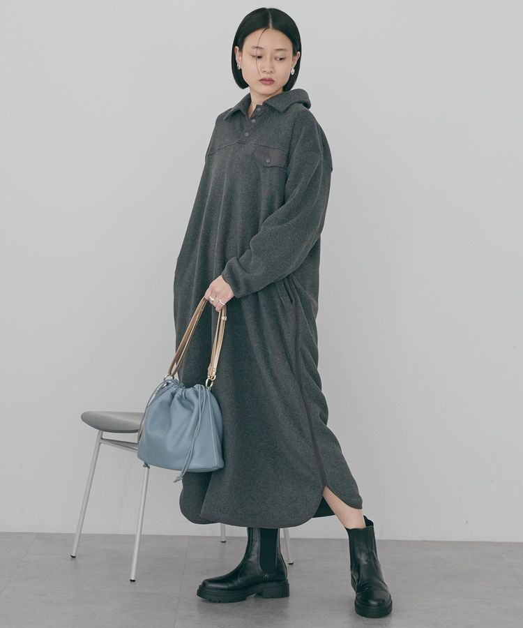 AMERICAN HOLIC「ハーフスナップフリースワンピース」|ワンピース|