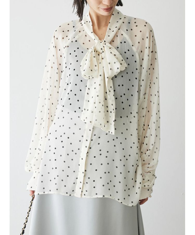 AnriettMusee「シアーボウタイブラウス」|シャツ・ブラウス|