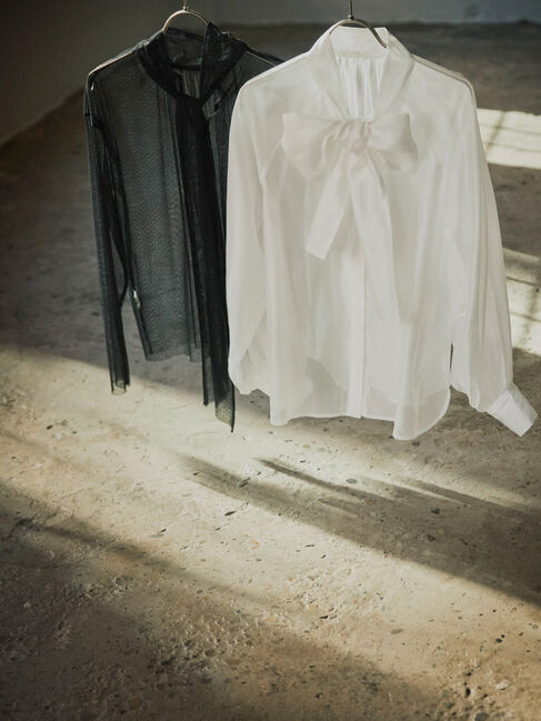 AnriettMusee「シアーボウタイブラウス」|シャツ・ブラウス|