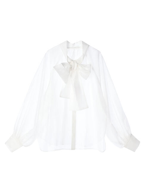 AnriettMusee「シアーボウタイブラウス」|シャツ・ブラウス|