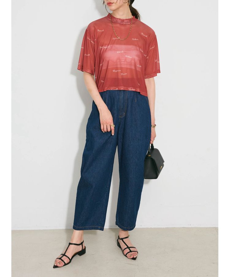 AnriettMusee「ロゴ入りチュールトップス」|Tシャツ・カットソー|