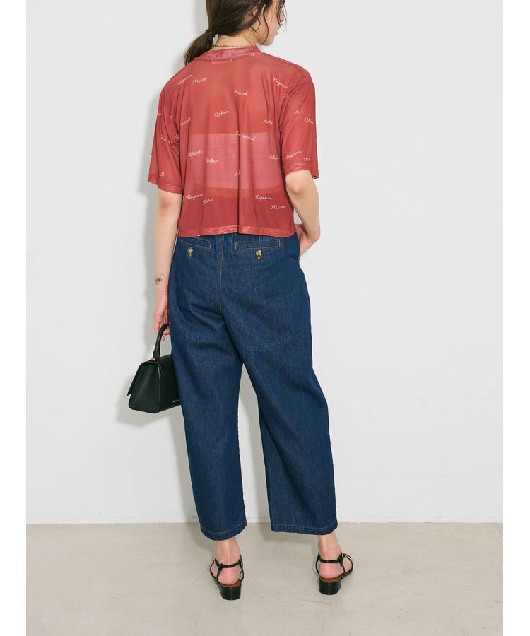 AnriettMusee「ロゴ入りチュールトップス」|Tシャツ・カットソー|