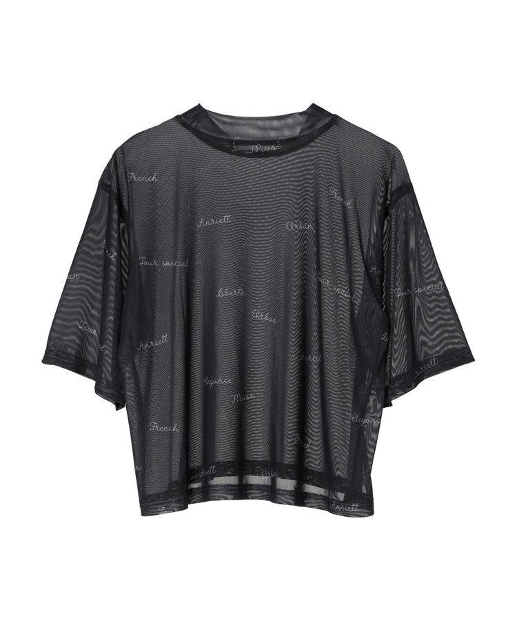 AnriettMusee「ロゴ入りチュールトップス」|Tシャツ・カットソー|