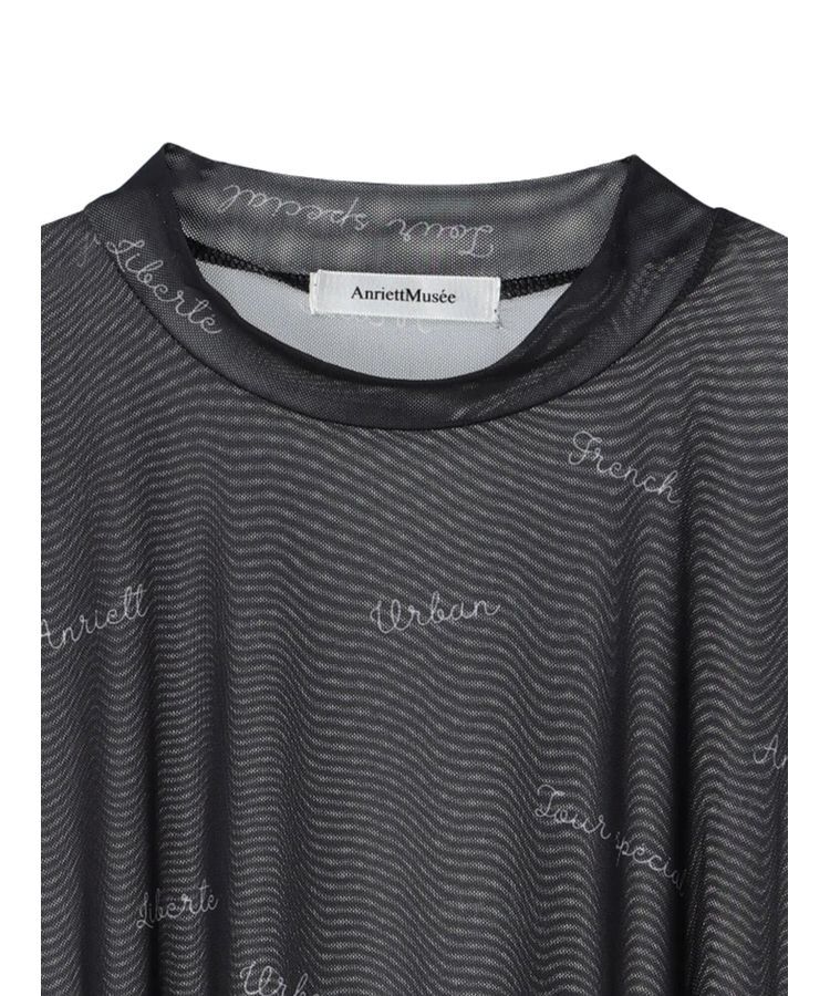 AnriettMusee「ロゴ入りチュールトップス」|Tシャツ・カットソー|