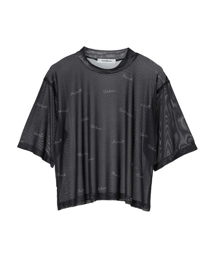 AnriettMusee「ロゴ入りチュールトップス」|Tシャツ・カットソー|