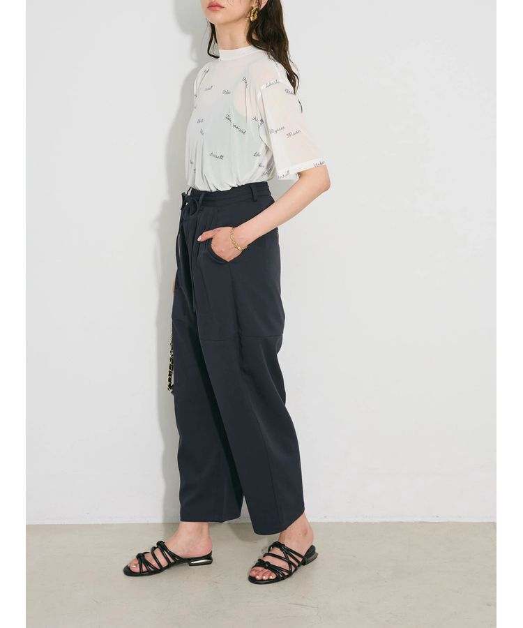 AnriettMusee「ロゴ入りチュールトップス」|Tシャツ・カットソー|