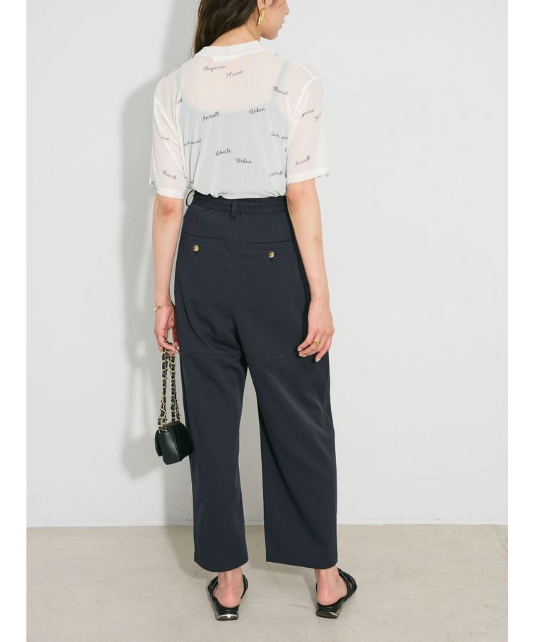 AnriettMusee「ロゴ入りチュールトップス」|Tシャツ・カットソー|