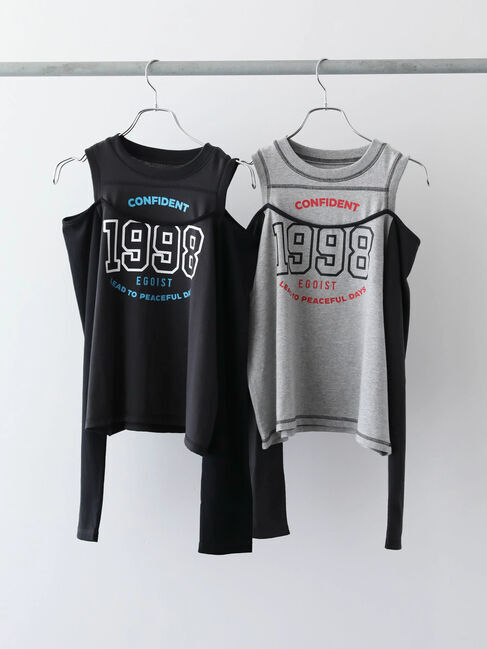 Green Parks「EGOIST　肩開きロゴ長袖プルオーバー」|Tシャツ・カットソー|