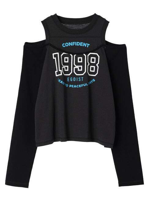 Green Parks「EGOIST　肩開きロゴ長袖プルオーバー」|Tシャツ・カットソー|