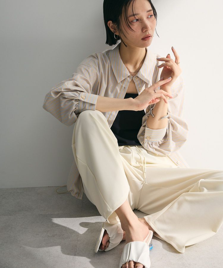 Green Parks「イージーケア裾ドロストシャツ」|シャツ・ブラウス|