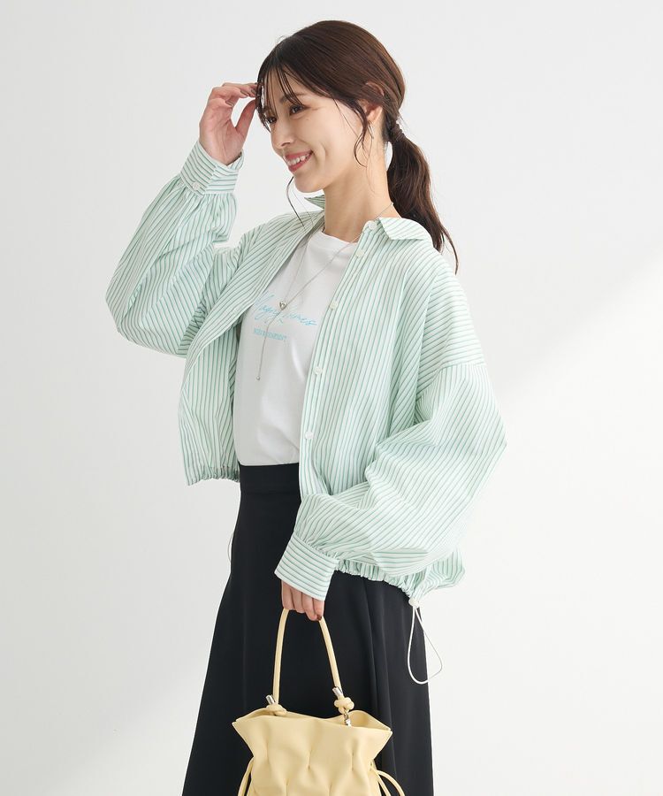 Green Parks「イージーケア裾ドロストシャツ」|シャツ・ブラウス|