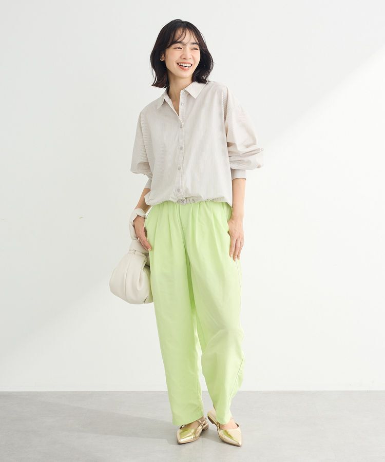 Green Parks「イージーケア裾ドロストシャツ」|シャツ・ブラウス|