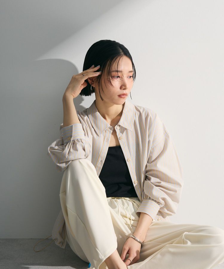 Green Parks「イージーケア裾ドロストシャツ」|シャツ・ブラウス|