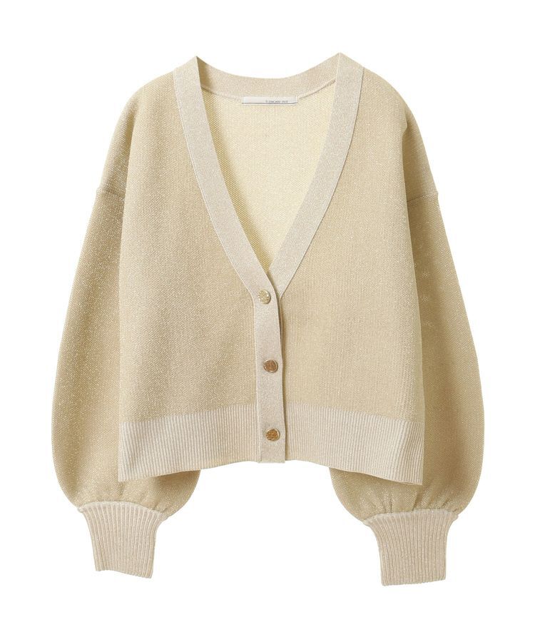 Green Parks「・ELENCARE DUE ラメVネックカーディガン」|カーディガン|