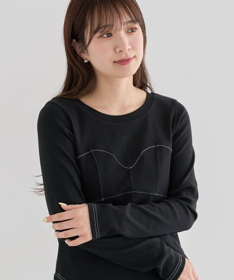 Green Parks「・SUGAR SPOON ビスチェラインリブロンTEE」|Tシャツ・カットソー|